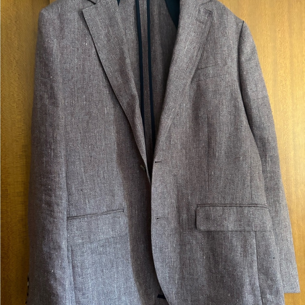 Bonobos Unconstructed Italian Blazer - herringbone and eggplant